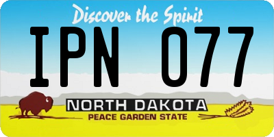 ND license plate IPN077