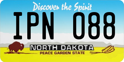 ND license plate IPN088
