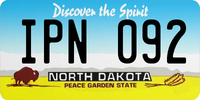 ND license plate IPN092