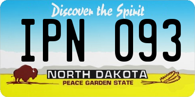 ND license plate IPN093