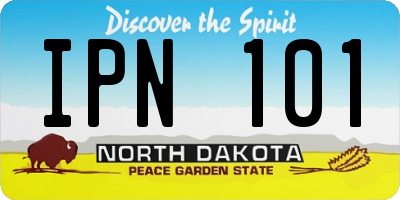 ND license plate IPN101