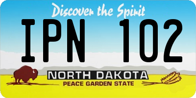 ND license plate IPN102