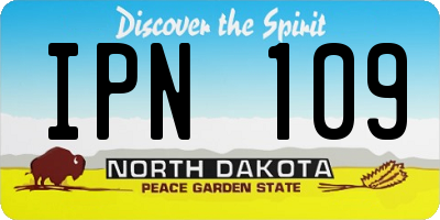 ND license plate IPN109