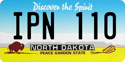 ND license plate IPN110