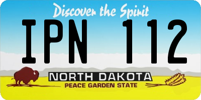 ND license plate IPN112