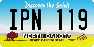 ND license plate IPN119