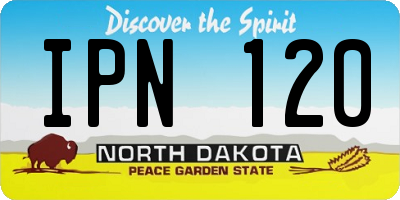 ND license plate IPN120