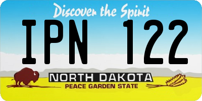 ND license plate IPN122