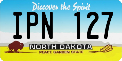 ND license plate IPN127