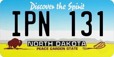 ND license plate IPN131