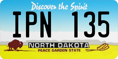 ND license plate IPN135