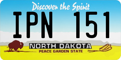 ND license plate IPN151