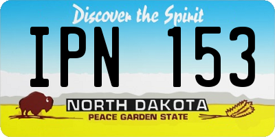 ND license plate IPN153