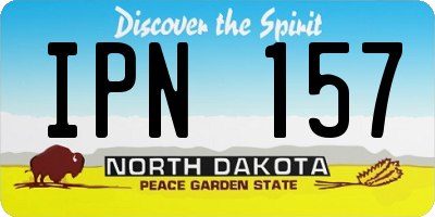 ND license plate IPN157
