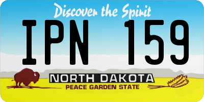 ND license plate IPN159