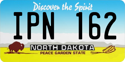 ND license plate IPN162