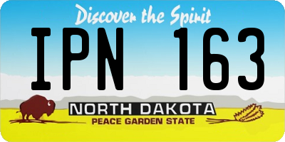 ND license plate IPN163