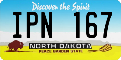 ND license plate IPN167