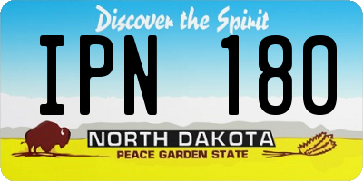 ND license plate IPN180