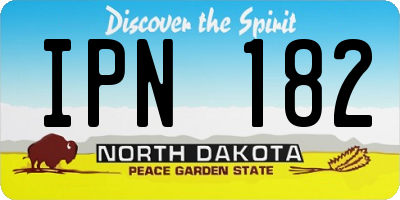 ND license plate IPN182