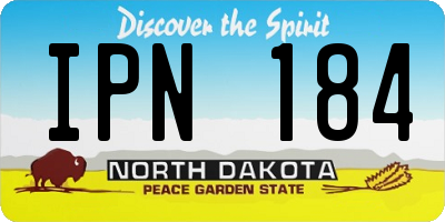 ND license plate IPN184