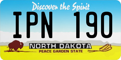 ND license plate IPN190