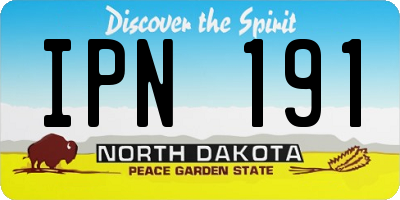 ND license plate IPN191