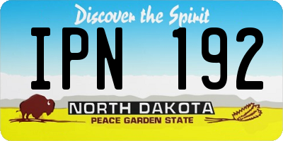 ND license plate IPN192