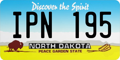 ND license plate IPN195