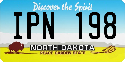 ND license plate IPN198
