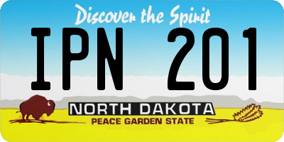 ND license plate IPN201