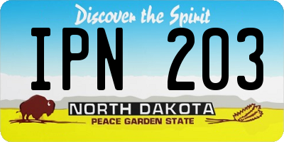 ND license plate IPN203