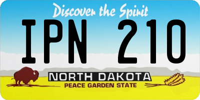 ND license plate IPN210