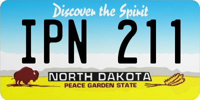 ND license plate IPN211