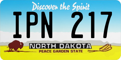 ND license plate IPN217