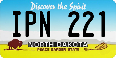 ND license plate IPN221
