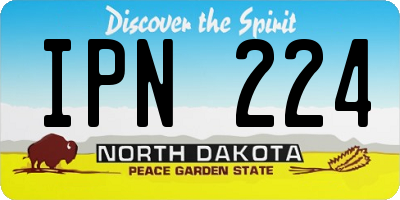 ND license plate IPN224