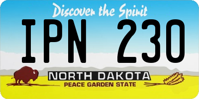 ND license plate IPN230