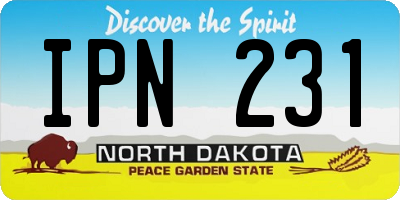 ND license plate IPN231