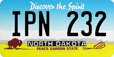 ND license plate IPN232