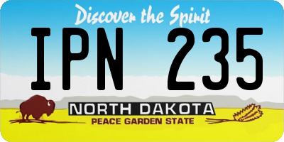 ND license plate IPN235