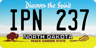 ND license plate IPN237