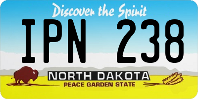 ND license plate IPN238