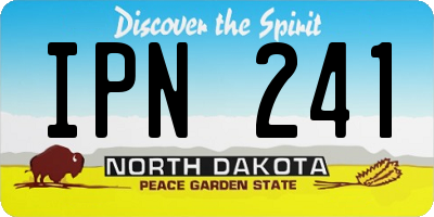 ND license plate IPN241