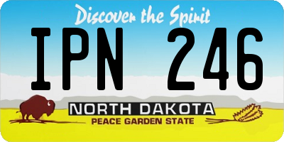 ND license plate IPN246