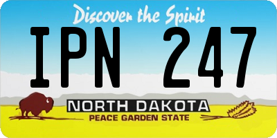 ND license plate IPN247