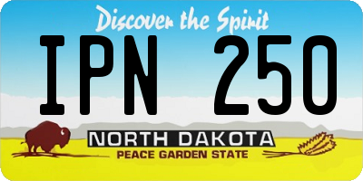 ND license plate IPN250