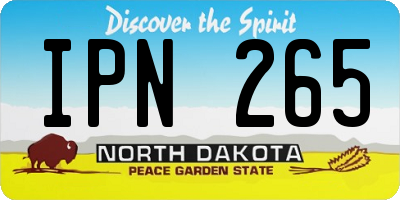 ND license plate IPN265