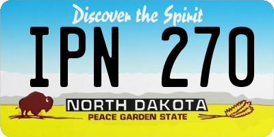 ND license plate IPN270