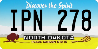 ND license plate IPN278